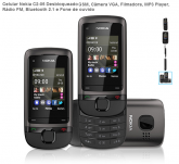 O Celular Nokia C2-05, MP3 Player, Rádio FM, Bluetooth 2.1